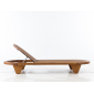 Шезлонг-лежак деревянный с матрасом WArt Spain ироко, ткань Etisilk Фото 9