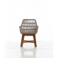 Кресло плетеное с подушкой WArt London ироко, роуп, ткань Etisilk Фото 5