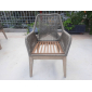 Кресло деревянное плетеное Tagliamento Belle акация, алюминий, роуп, полиэстер натуральный Фото 7