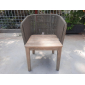 Кресло деревянное плетеное Tagliamento Flores акация, алюминий, роуп, полиэстер натуральный Фото 7