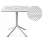 Стол пластиковый обеденный Nardi ClipX 80 стеклопластик белый Фото 1