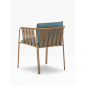 Кресло плетеное с подушками PEDRALI Nari сталь, роуп, ткань светло-коричневый, синий Фото 7