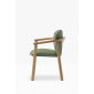 Кресло деревянное с подушкой PEDRALI Lamorisse Wood ясень, ткань орех, зеленый Фото 5