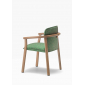 Кресло деревянное с подушкой PEDRALI Lamorisse Wood ясень, ткань орех, зеленый Фото 7