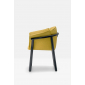 Кресло деревянное с подушкой PEDRALI Lamorisse Wood ясень, ткань черный ясень, желтый Фото 5