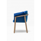 Кресло деревянное с подушкой PEDRALI Lamorisse Wood ясень, ткань орех, синий Фото 4