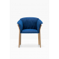 Кресло деревянное с подушкой PEDRALI Lamorisse Wood ясень, ткань орех, синий Фото 6