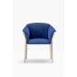 Кресло деревянное с подушкой PEDRALI Lamorisse Wood ясень, ткань беленый ясень, синий Фото 5