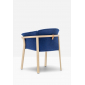 Кресло деревянное с подушкой PEDRALI Lamorisse Wood ясень, ткань беленый ясень, синий Фото 6