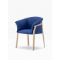 Кресло деревянное с подушкой PEDRALI Lamorisse Wood ясень, ткань беленый ясень, синий Фото 7