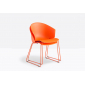 Кресло пластиковое PEDRALI Grace сталь, стеклопластик красный Фото 4