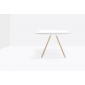 Стол ламинированный PEDRALI Arki-Table Wood дуб, алюминий, компакт-ламинат HPL беленый дуб, белый Фото 5