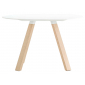 Стол ламинированный PEDRALI Arki-Table Wood дуб, алюминий, компакт-ламинат HPL беленый дуб, белый Фото 1