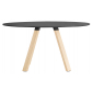 Стол ламинированный PEDRALI Arki-Table Wood дуб, алюминий, компакт-ламинат HPL беленый дуб, черный Фото 1