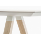 Стол барный ламинированный PEDRALI Arki-Table Wood дуб, алюминий, компакт-ламинат HPL беленый дуб, белый Фото 5