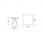 Стол обеденный PEDRALI Arki-Table Outdoor сталь, компакт-ламинат HPL бежевый, бежевый мрамор Фото 2