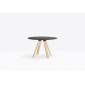 Стол обеденный PEDRALI Arki-Table Wood дуб, компакт-ламинат HPL беленый дуб, черный Фото 4