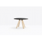 Стол ламинированный PEDRALI Arki-Table Wood дуб, компакт-ламинат HPL беленый дуб, черный Фото 4