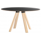 Стол ламинированный PEDRALI Arki-Table Wood дуб, компакт-ламинат HPL беленый дуб, черный Фото 1