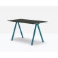Стол ламинированный PEDRALI Arki-Desk Compact сталь, компакт-ламинат HPL синий, черный Фото 4