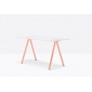 Стол ламинированный PEDRALI Arki-Desk Compact сталь,  компакт-ламинат HPL розовый, белый Фото 4