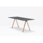 Стол ламинированный PEDRALI Arki-Desk Wood дуб, сталь, ЛДСП беленый дуб, серый Фото 4
