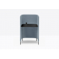 Стол с перегородкой PEDRALI Buddy Hub Desk алюминий, компакт-ламинат HPL, ткань черный, синий Фото 5
