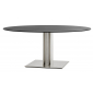 Стол ламинированный PEDRALI Inox Table нержавеющая сталь, компакт-ламинат HPL матовый стальной, черный Фото 1