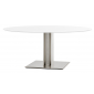 Стол ламинированный PEDRALI Inox Table нержавеющая сталь, компакт-ламинат HPL матовый стальной, белый Фото 1