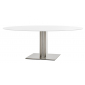 Стол ламинированный PEDRALI Inox Table нержавеющая сталь, компакт-ламинат HPL матовый стальной, белый Фото 1