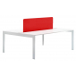 Стол со звукопоглощающей панелью PEDRALI Kuadro Desk сталь, ЛДСП, ткань белый, красный Фото 1