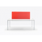 Стол со звукопоглощающей панелью PEDRALI Matrix Desk алюминий, ЛДСП, ткань белый, красный Фото 5