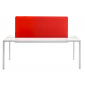 Стол со звукопоглощающей панелью PEDRALI Matrix Desk алюминий, ЛДСП, ткань белый, красный Фото 1