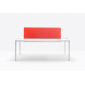 Стол со звукопоглощающей панелью PEDRALI Matrix Desk алюминий, ЛДСП, ткань белый, красный Фото 6