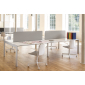 Стол со звукопоглощающей панелью PEDRALI Matrix Desk алюминий, ЛДСП, ткань белый, зеленый Фото 7