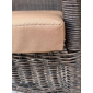 Кресло плетеное с подушкой Afina LV-140B Brown сталь, искусственный ротанг, ткань коричневый Фото 2