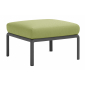 Пуф пластиковый с подушкой Nardi Komodo Pouf стеклопластик, Sunbrella антрацит, авокадо Фото 1