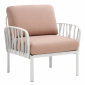 Кресло пластиковое с подушками Nardi Komodo Poltrona стеклопластик, акрил белый, розовый Фото 1