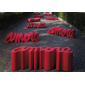 Скамья пластиковая дизайнерская SLIDE Amore Standard полиэтилен пламенный красный Фото 15