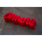 Скамья пластиковая дизайнерская SLIDE Amore Standard полиэтилен пламенный красный Фото 7