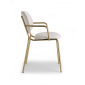 Кресло металлическое c обивкой Scab Design Si-Si Bold сталь, ткань матовое золото, бежевый Фото 6