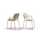 Кресло металлическое c обивкой Scab Design Si-Si Bold сталь, ткань матовое золото, темно-бежевый Фото 7
