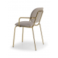 Кресло металлическое c обивкой Scab Design Si-Si Bold сталь, ткань матовое золото, темно-бежевый Фото 5