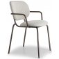 Кресло металлическое c обивкой Scab Design Si-Si Bold сталь, шерсть бронзовый, серый Фото 1