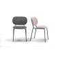 Стул металлический c обивкой Scab Design Si-Si Bold сталь, ткань антрацит, розовый Фото 8