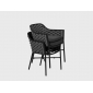 Кресло плетеное с подушками Tagliamento Torino алюминий, роуп, акрил антрацит, темно-серый Фото 2