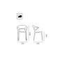 Кресло пластиковое PAPATYA Ego-K стеклопластик, поликарбонат черный, дымчатый Фото 2