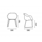 Кресло пластиковое PAPATYA Globe-K Sled сталь, стеклопластик белый Фото 2
