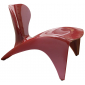 Лаунж-стул пластиковый SLIDE Isetta Lacquered полиуретан матовый красный Фото 5