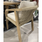 Кресло деревянное с подушками Tagliamento Rimini KD акация, роуп, олефин натуральный, бежевый Фото 15
